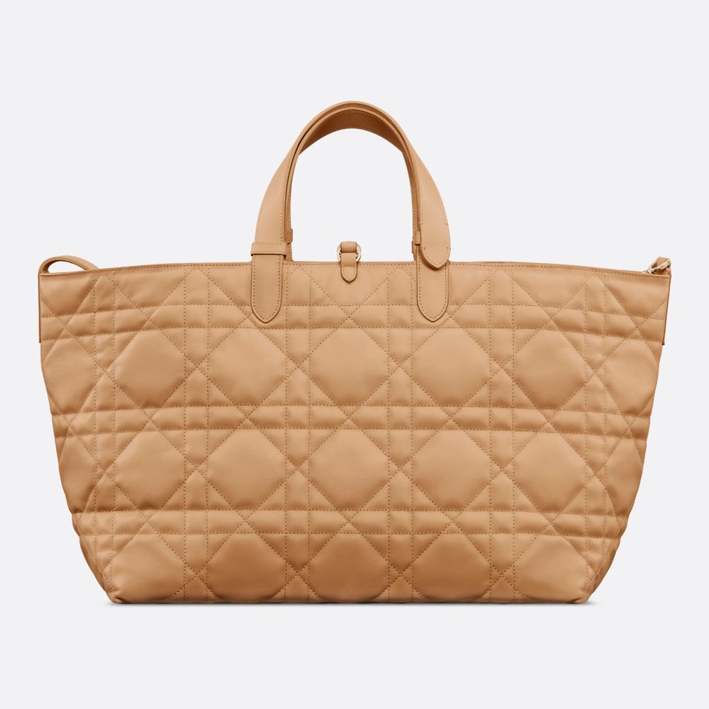 Dior Tan Quilted Toulouse Tote with Gold Hardware - Picture 2 of 11
